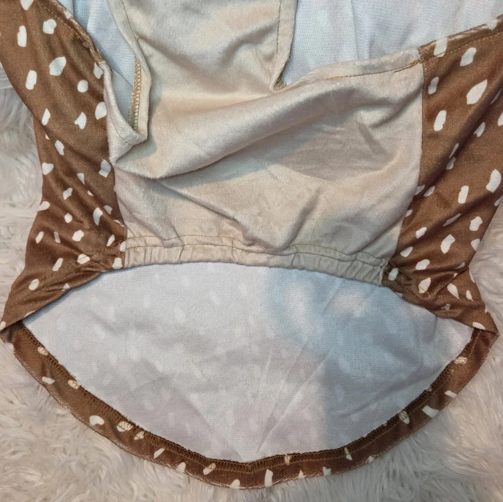 Sweet Cheeks Reindeer Dog Costume Brown White Gold XL